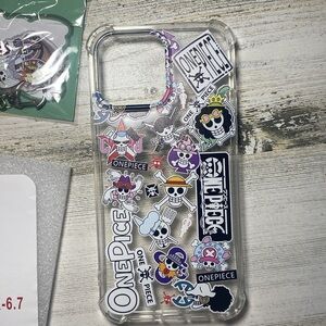 Clear Carton Japan Anime One Pieces Phone Case Silicone Soft IP14 PRO MAX6.7inch